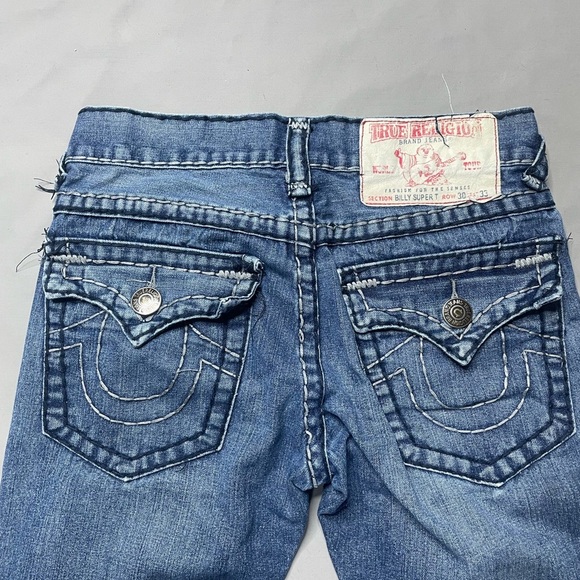 Vintage Y2K True Religion USA Made Billy Super T Jeans (30x33) Blue Denim READ - Picture 8 of 15
